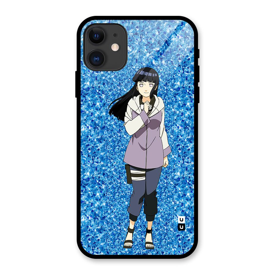 Cute Hinata hyuga Glass Back Case for iPhone 11