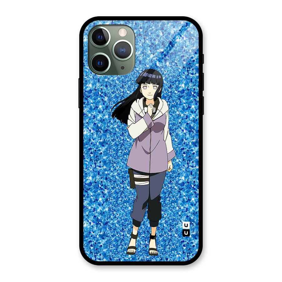 Cute Hinata hyuga Glass Back Case for iPhone 11 Pro