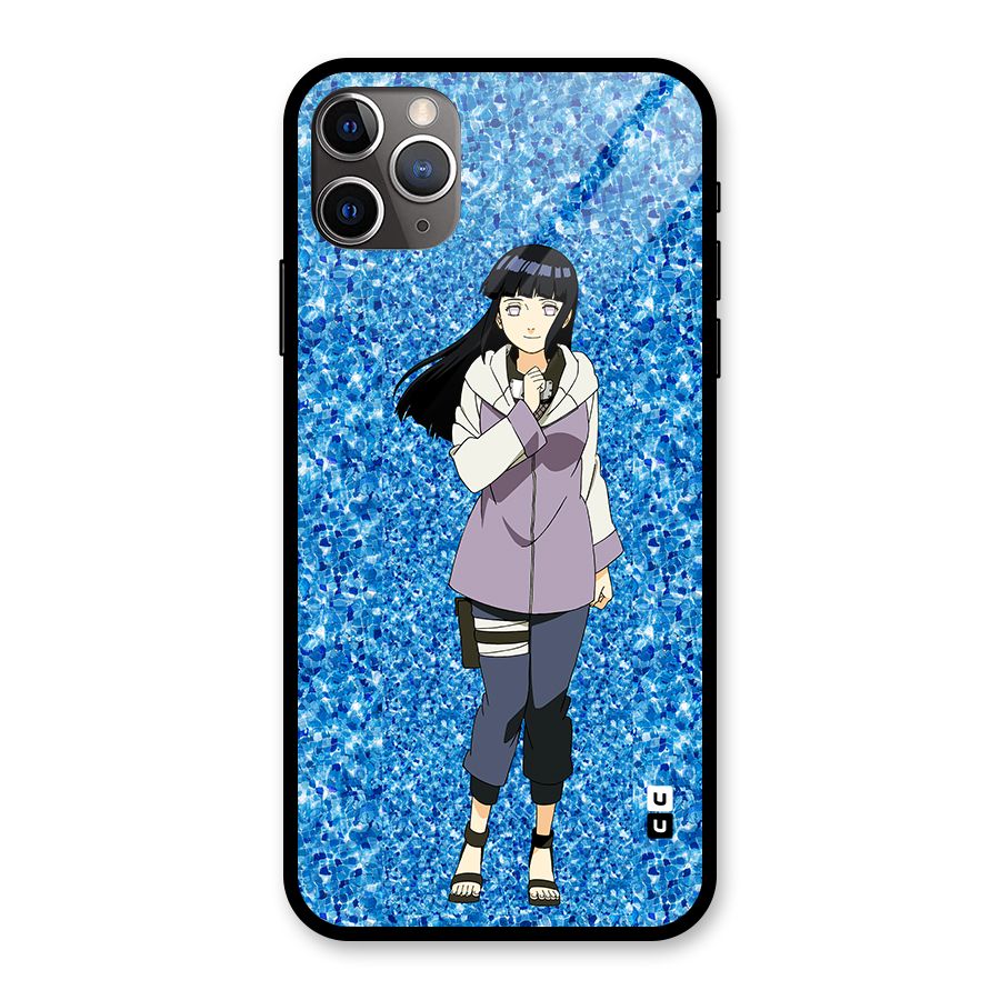 Cute Hinata hyuga Glass Back Case for iPhone 11 Pro Max