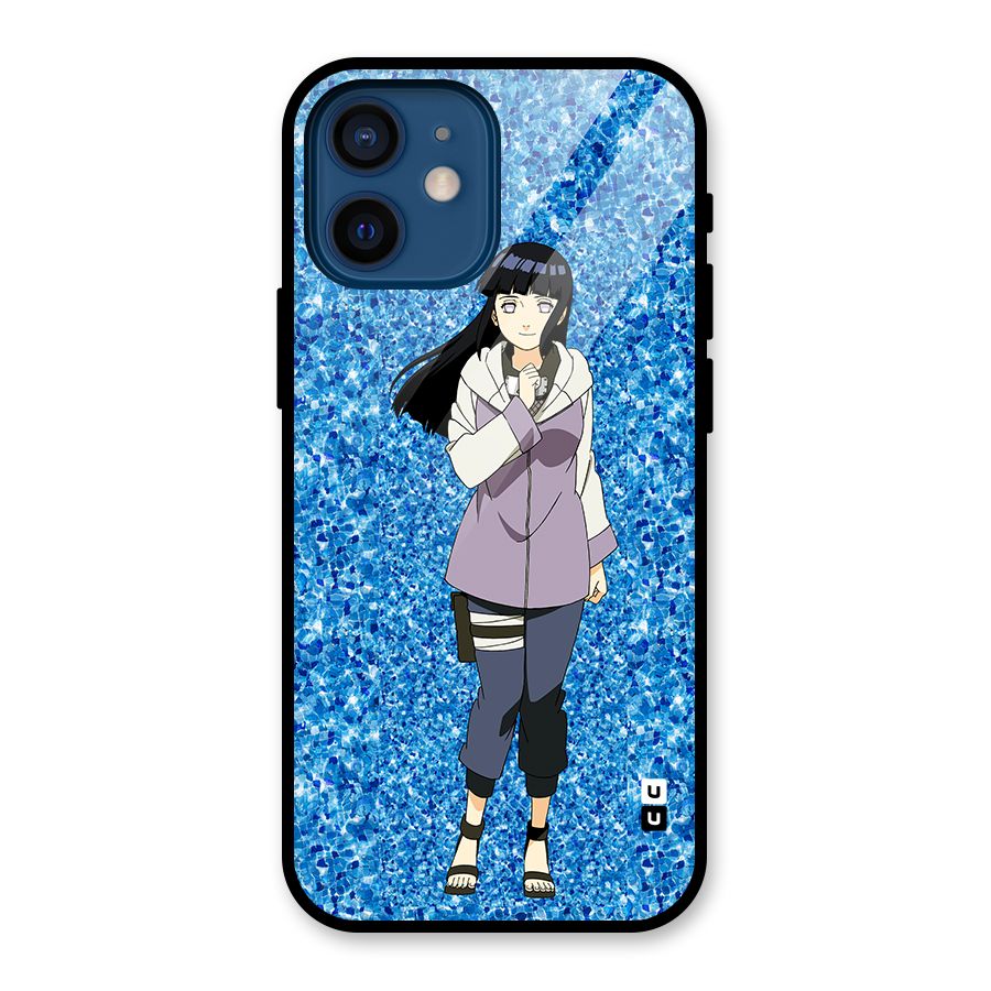 Cute Hinata hyuga Glass Back Case for iPhone 12 Mini