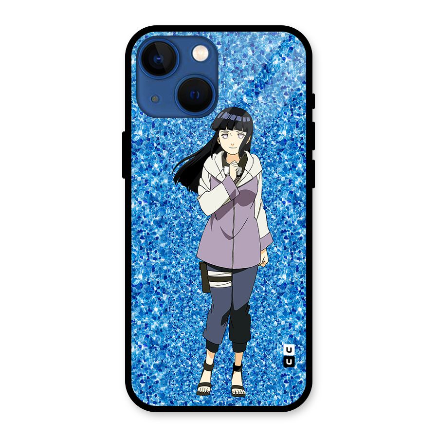 Cute Hinata hyuga Glass Back Case for iPhone 13 Mini