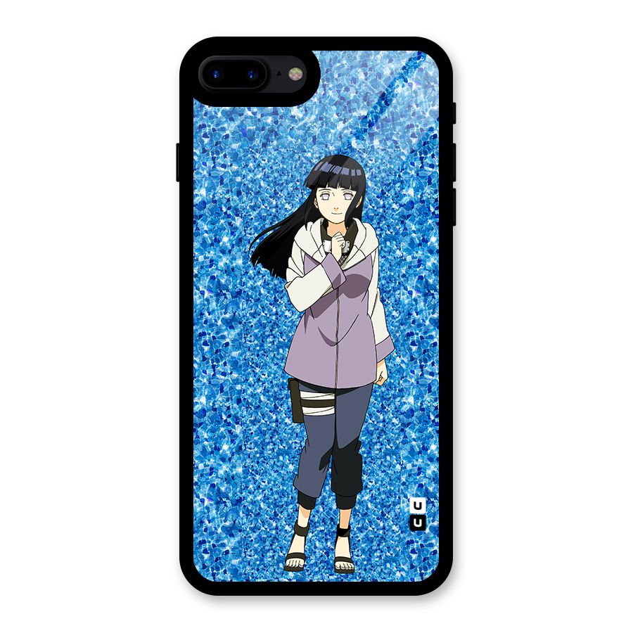 Cute Hinata hyuga Glass Back Case for iPhone 7 Plus