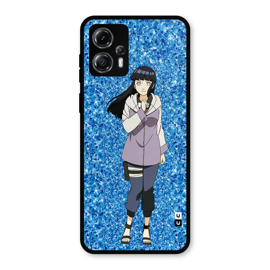 Cute Hinata hyuga Metal Back Case for Moto G13