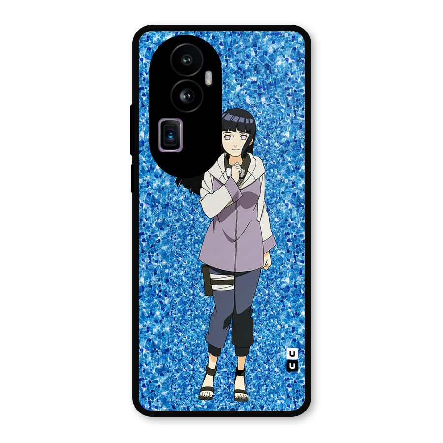 Cute Hinata hyuga Metal Back Case for Oppo Reno10 Pro Plus