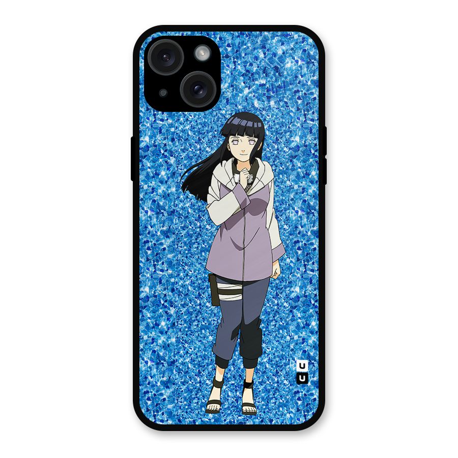 Cute Hinata hyuga Metal Back Case for iPhone 15 Plus