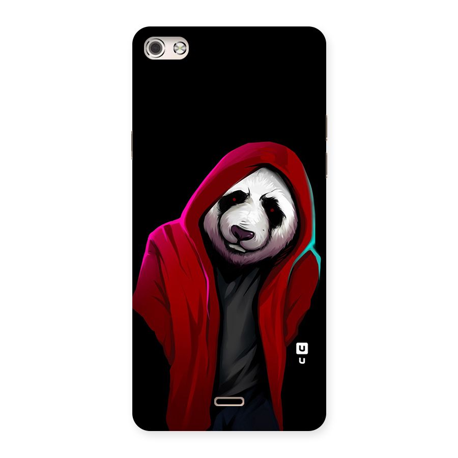 Cute Hoodie Panda Back Case for Micromax Canvas Silver 5