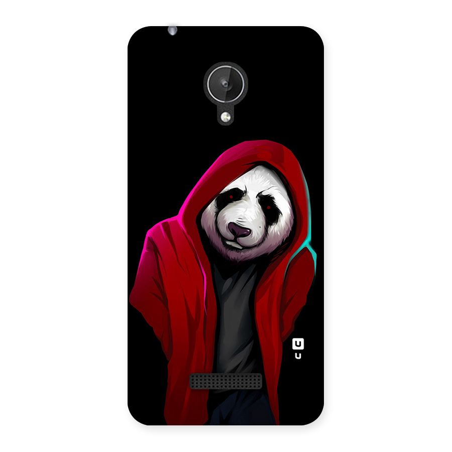 Cute Hoodie Panda Back Case for Micromax Canvas Spark Q380