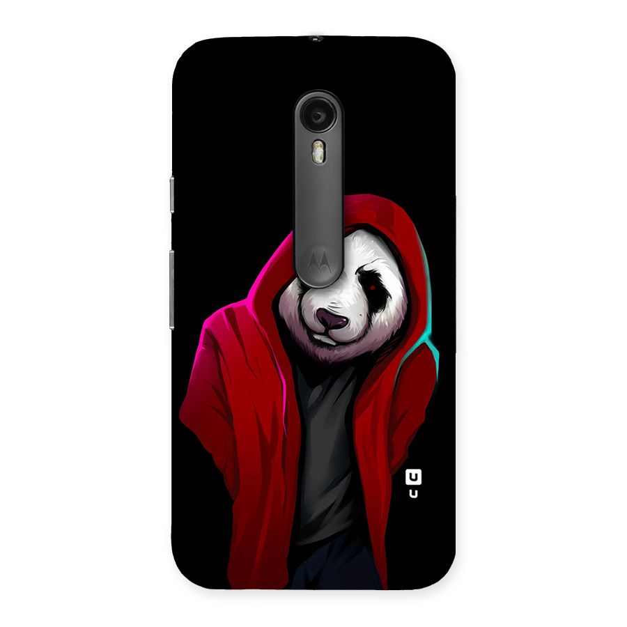 Cute Hoodie Panda Back Case for Moto G Turbo