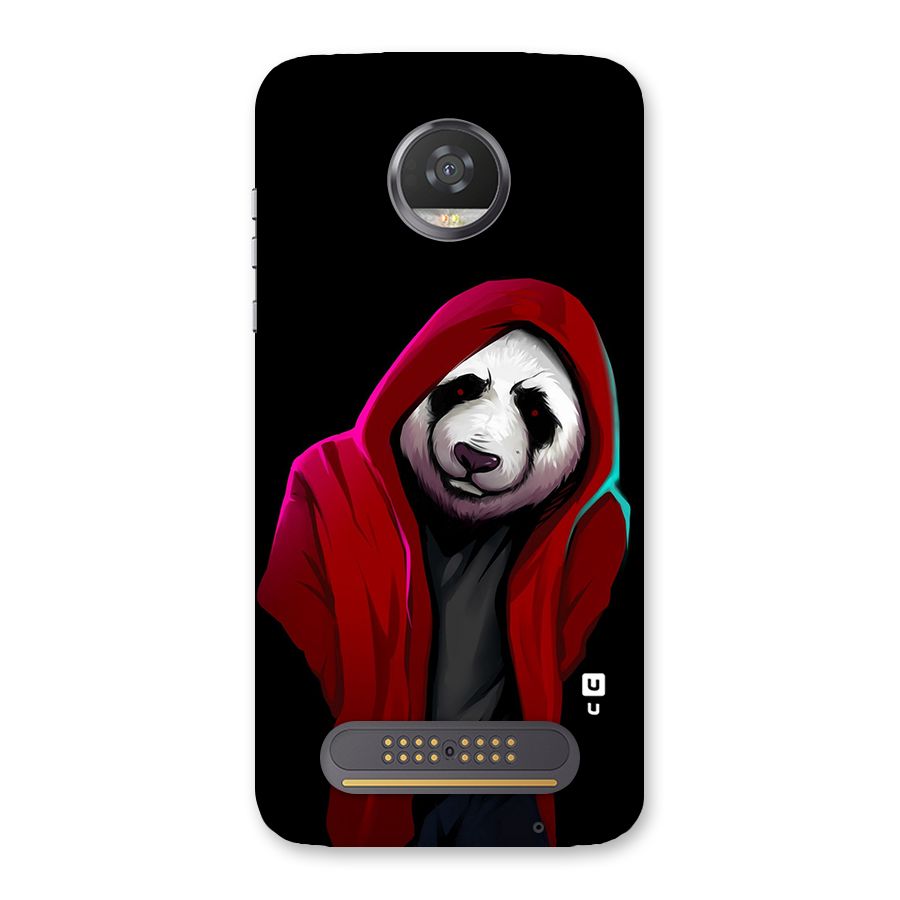 Cute Hoodie Panda Back Case for Moto Z2 Play