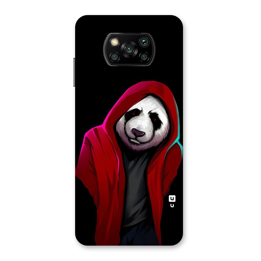 Cute Hoodie Panda Back Case for Poco X3