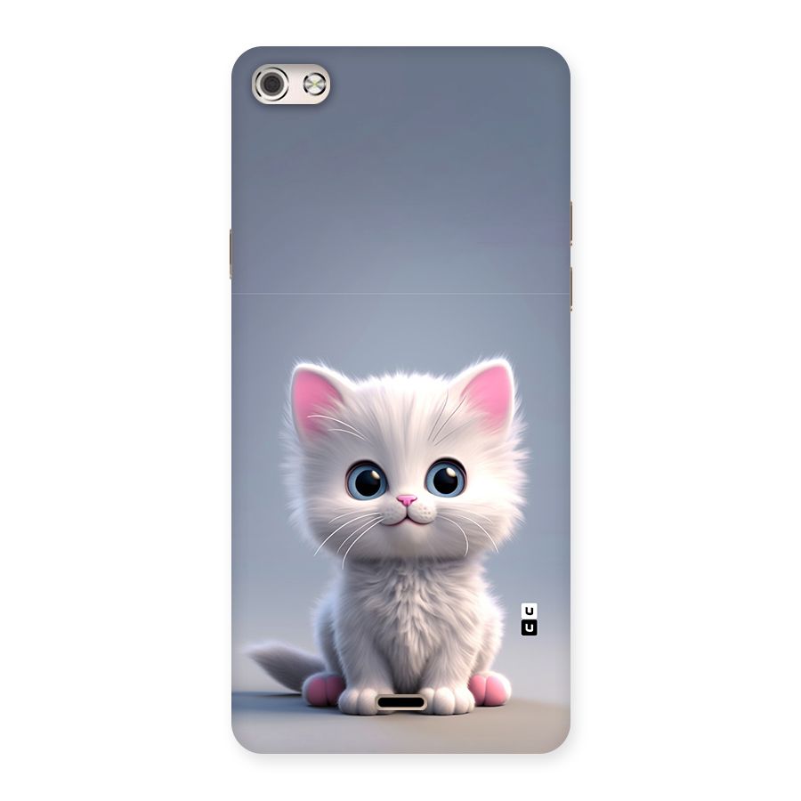 Cute Kitten Sitting Back Case for Canvas Silver 5
