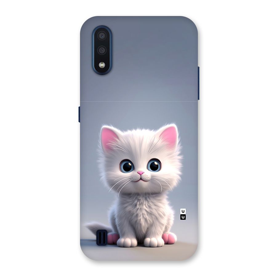Cute Kitten Sitting Back Case for Galaxy M01