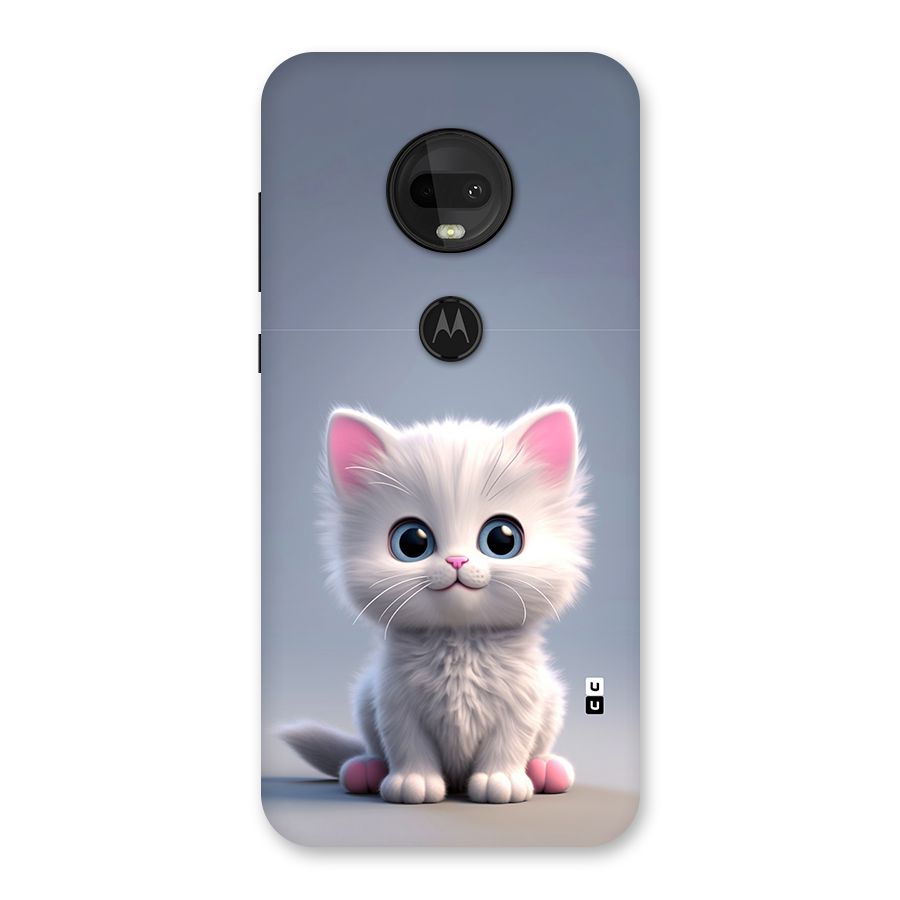 Cute Kitten Sitting Back Case for Moto G7