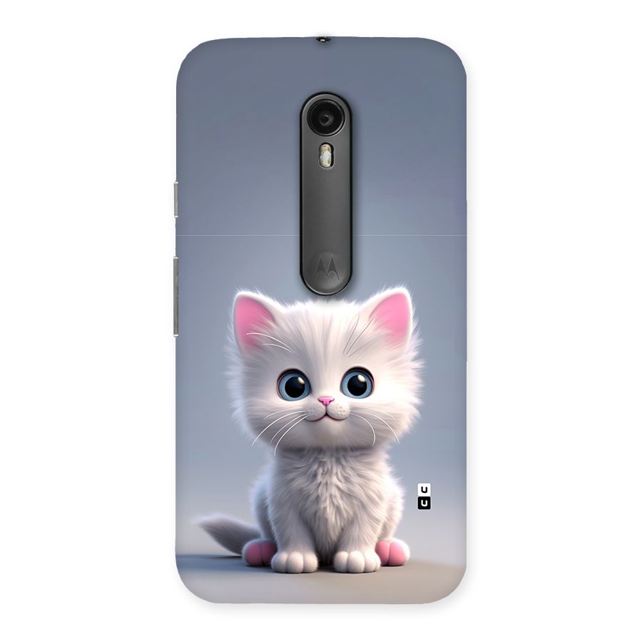 Cute Kitten Sitting Back Case for Moto G Turbo