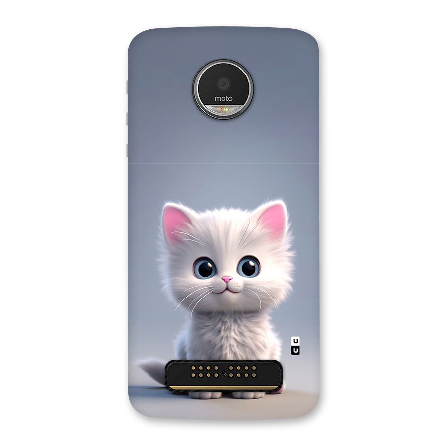 Cute Kitten Sitting Back Case for Moto Z Play