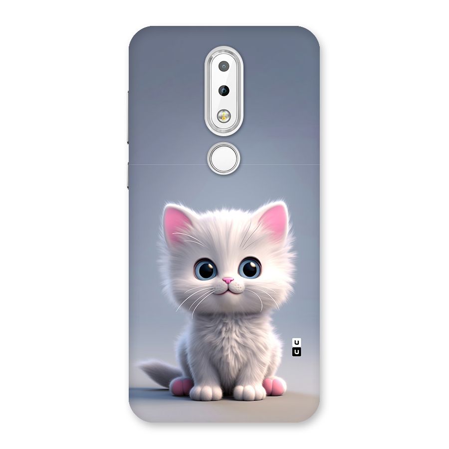 Cute Kitten Sitting Back Case for Nokia 6.1 Plus