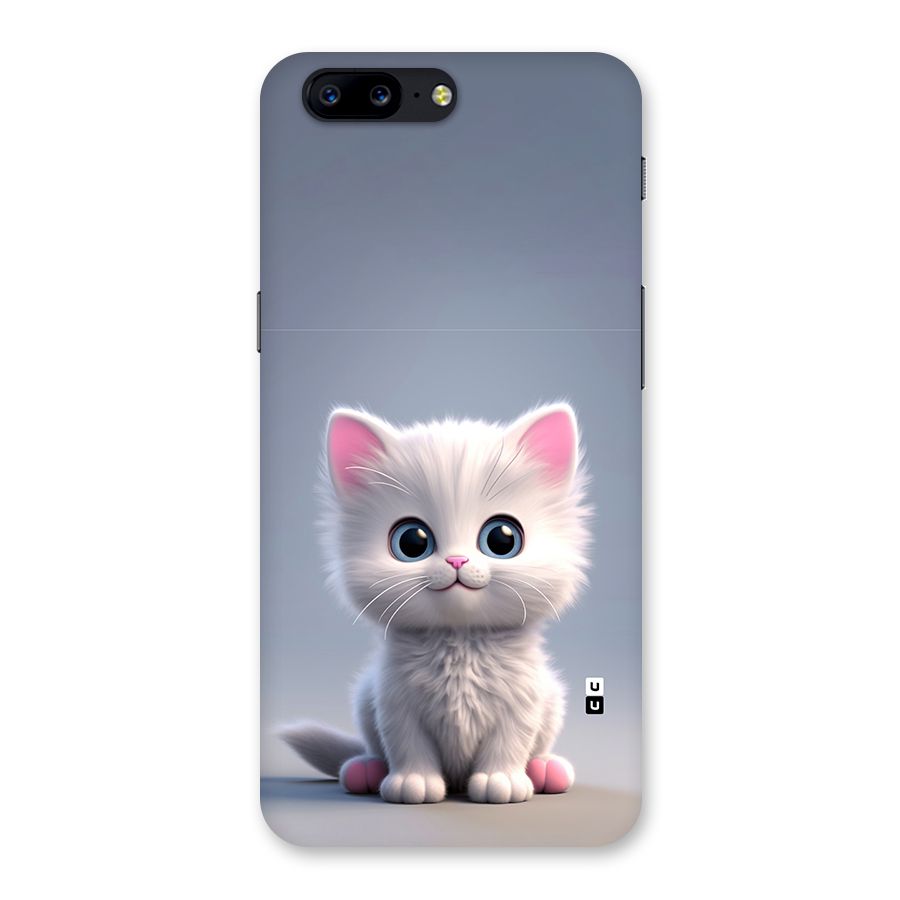 Cute Kitten Sitting Back Case for OnePlus 5