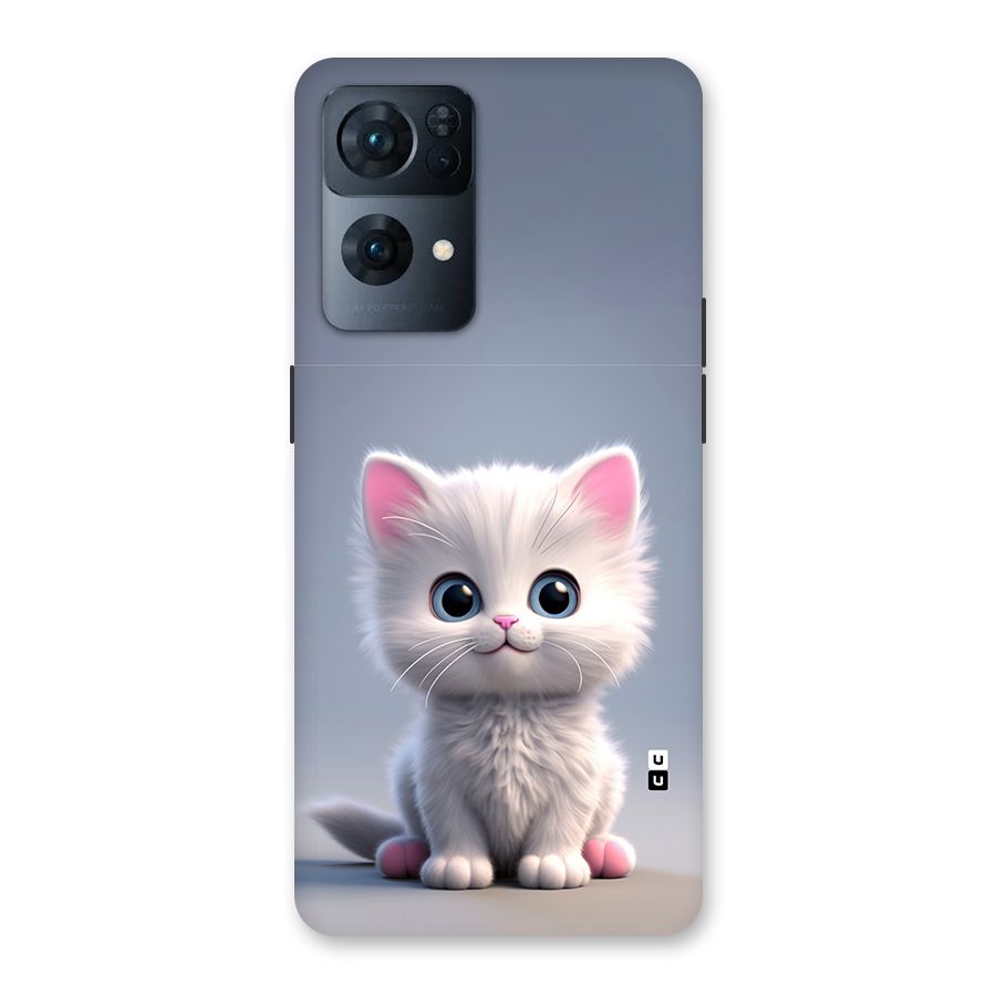 Cute Kitten Sitting Back Case for Oppo Reno7 Pro 5G