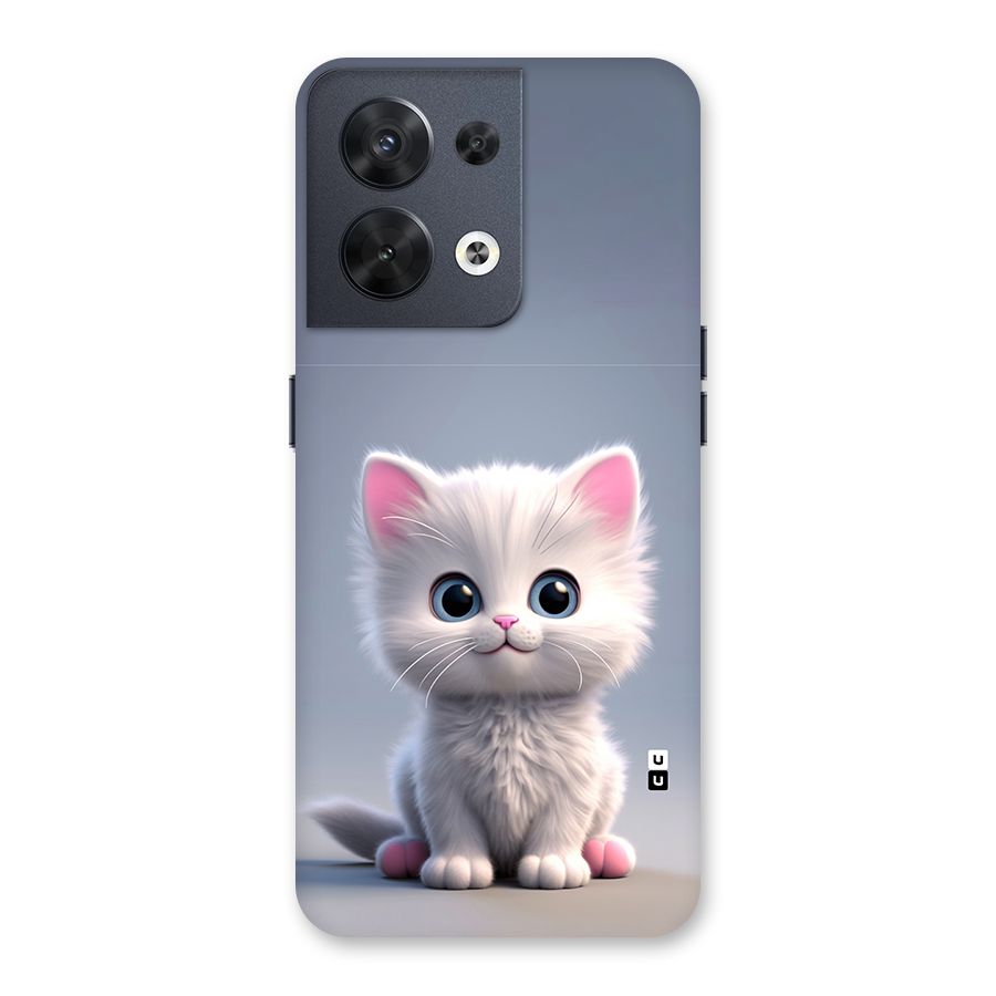 Cute Kitten Sitting Back Case for Oppo Reno8 5G