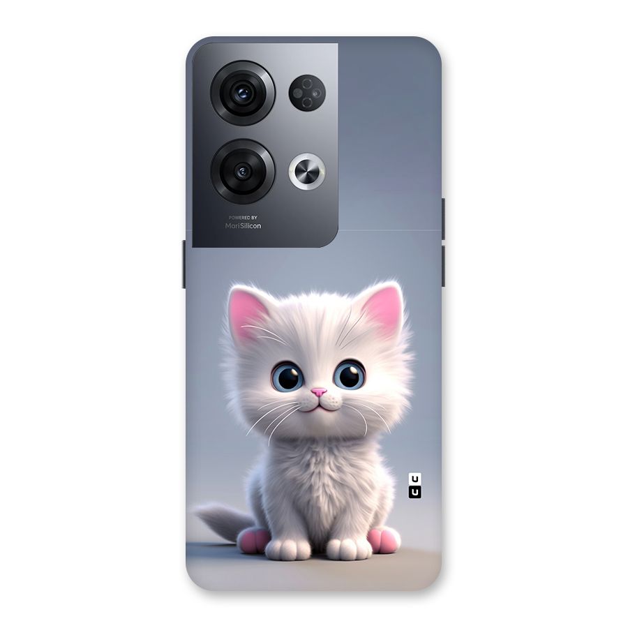 Cute Kitten Sitting Back Case for Oppo Reno8 Pro 5G