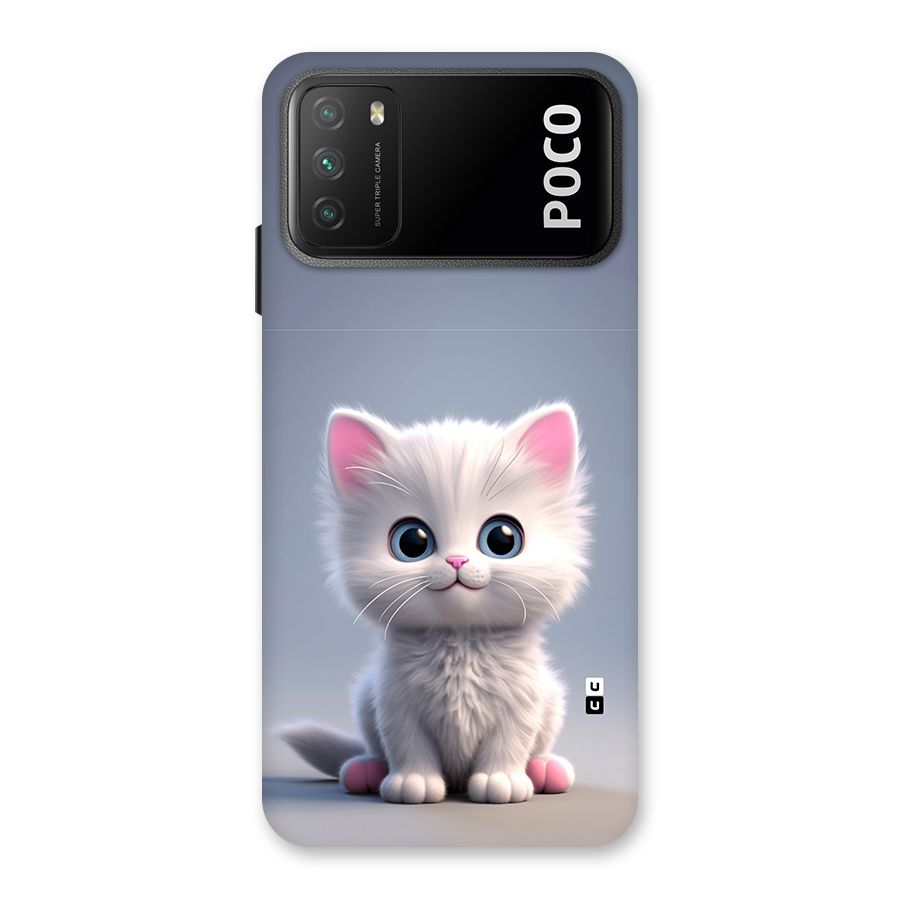 Cute Kitten Sitting Back Case for Poco M3