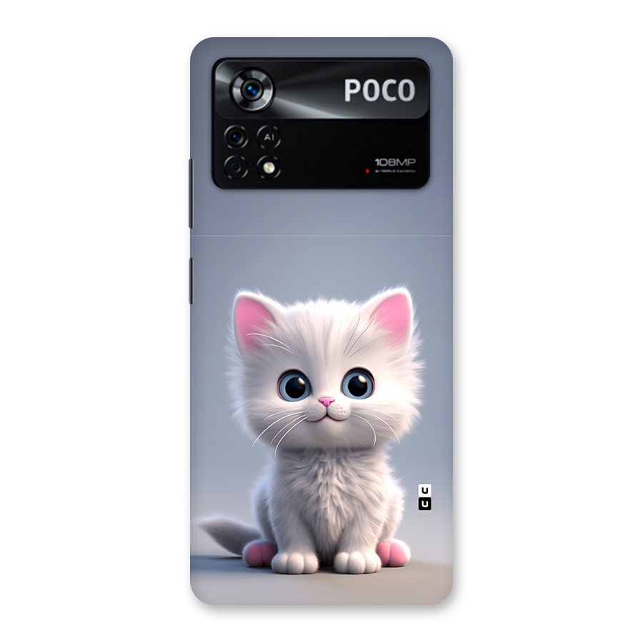 Cute Kitten Sitting Back Case for Poco X4 Pro 5G