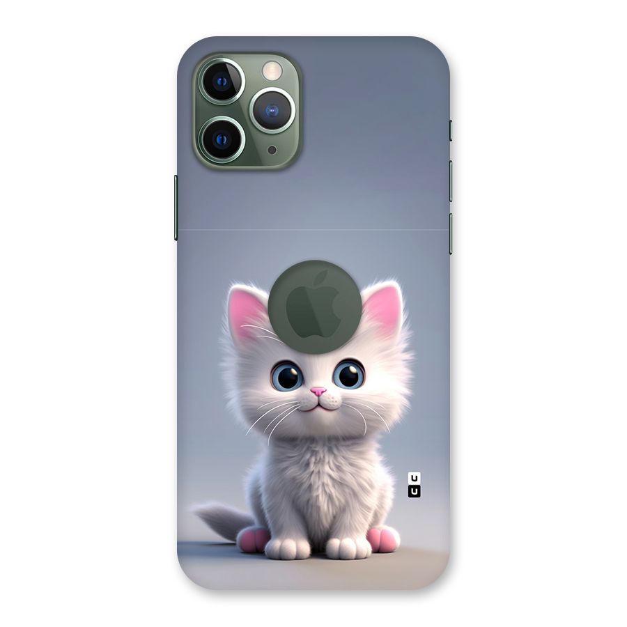 Cute Kitten Sitting Back Case for iPhone 11 Pro Logo Cut