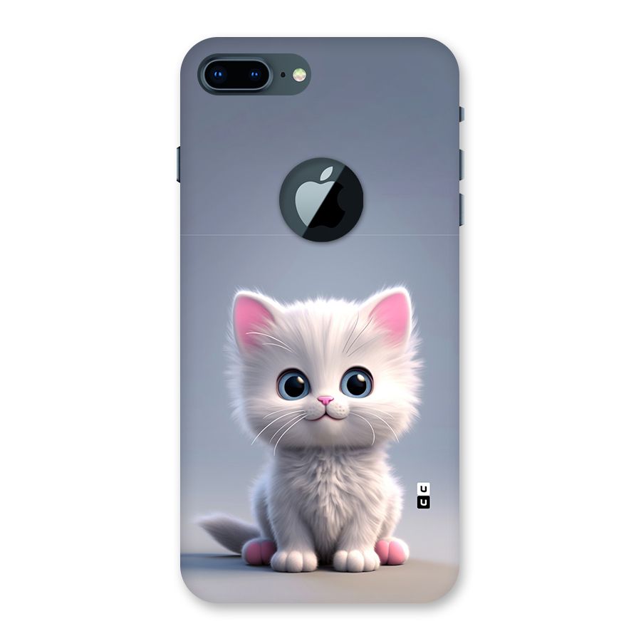 Cute Kitten Sitting Back Case for iPhone 7 Plus Logo Cut