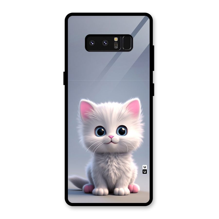 Cute Kitten Sitting Glass Back Case for Galaxy Note 8
