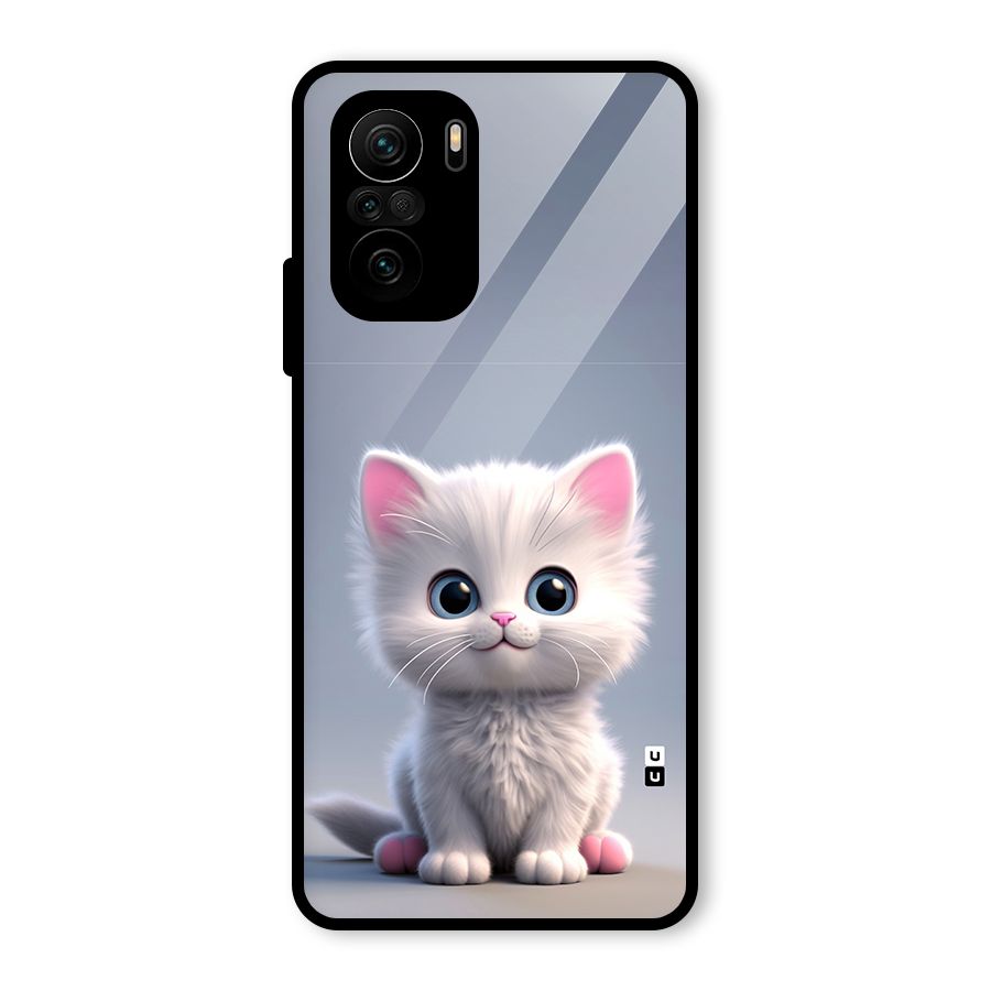 Cute Kitten Sitting Glass Back Case for Mi 11X Pro