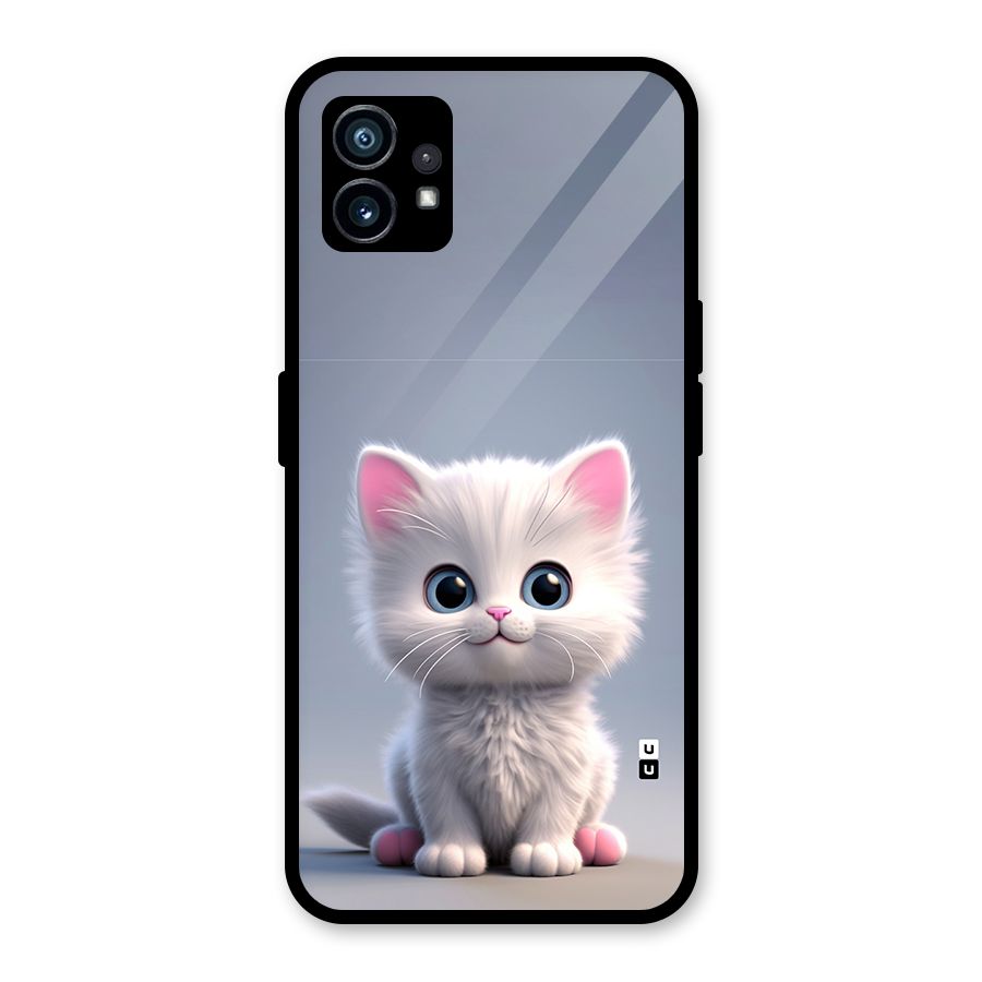 Cute Kitten Sitting Glass Back Case for Nothing Phone 1