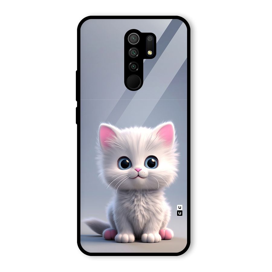 Cute Kitten Sitting Glass Back Case for Poco M2