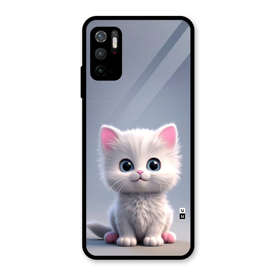 Cute Kitten Sitting Glass Back Case for Poco M3 Pro 5G