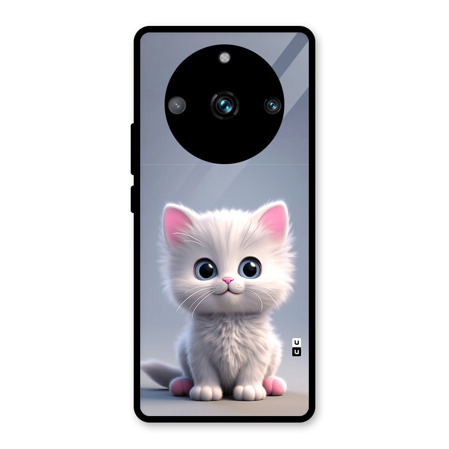 Cute Kitten Sitting Glass Back Case for Realme 11 Pro Plus