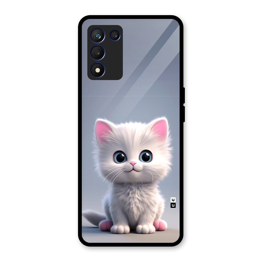 Cute Kitten Sitting Glass Back Case for Realme 9 5G Speed