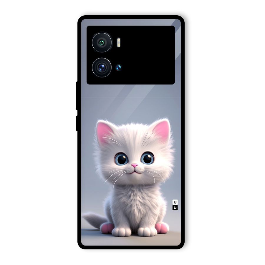 Cute Kitten Sitting Glass Back Case for Vivo iQOO 9 Pro