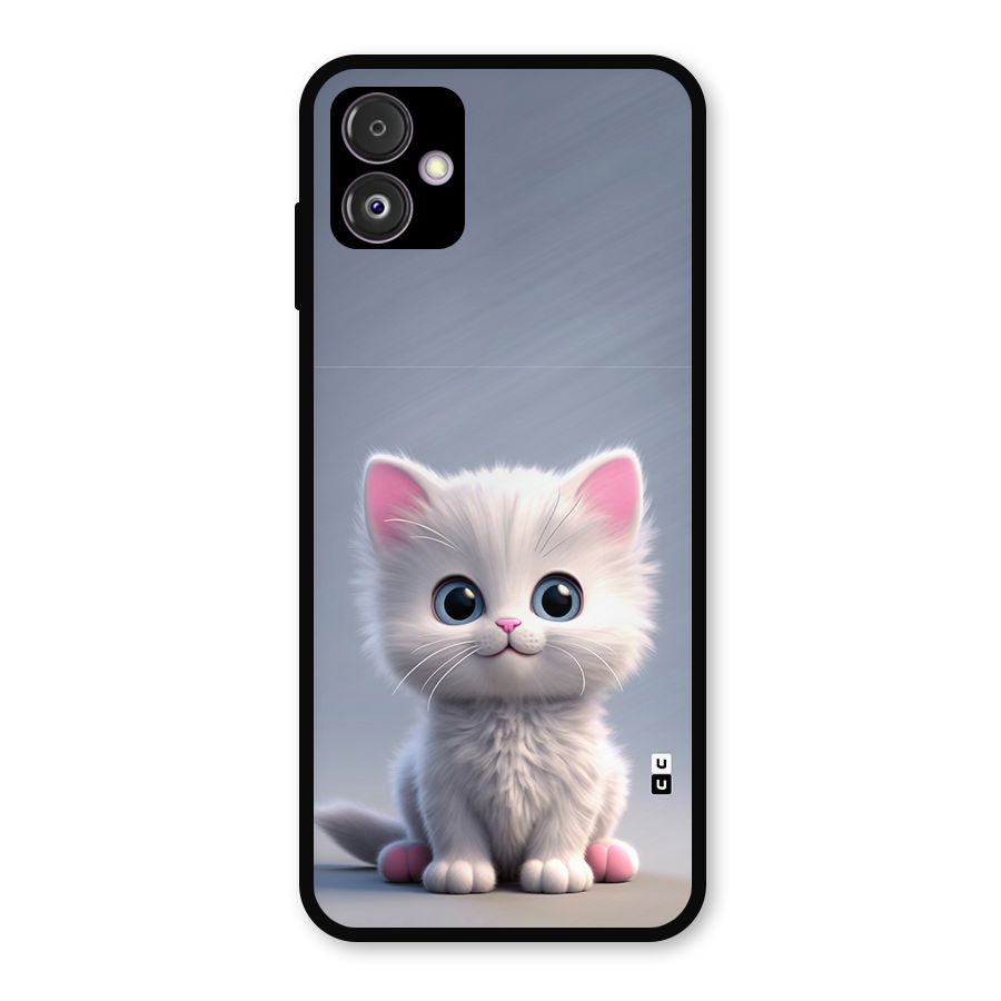 Cute Kitten Sitting Metal Back Case for Galaxy F14