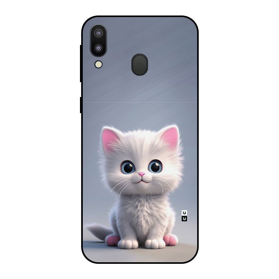 Cute Kitten Sitting Metal Back Case for Galaxy M20