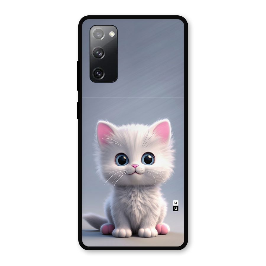 Cute Kitten Sitting Metal Back Case for Galaxy S20 FE 5G