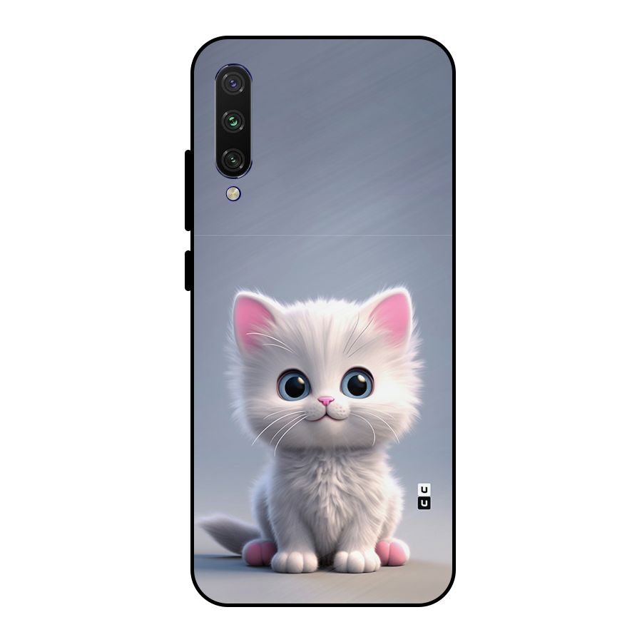 Cute Kitten Sitting Metal Back Case for Mi A3