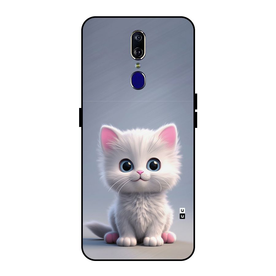 Cute Kitten Sitting Metal Back Case for Oppo F11