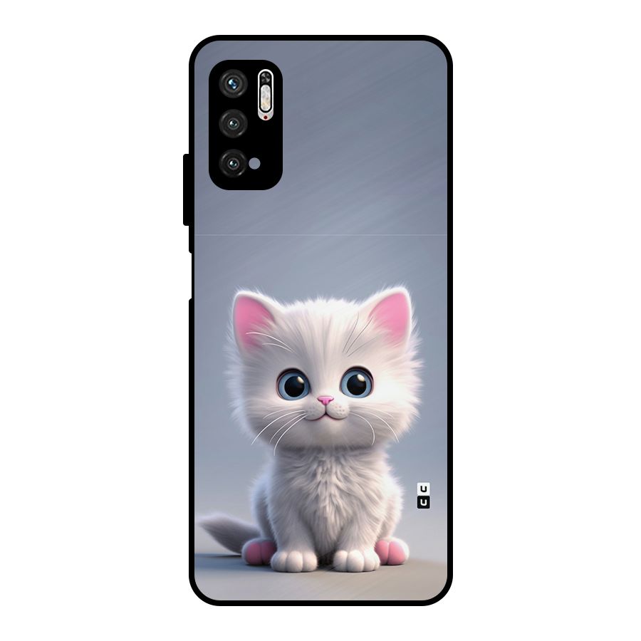 Cute Kitten Sitting Metal Back Case for Poco M3 Pro 5G