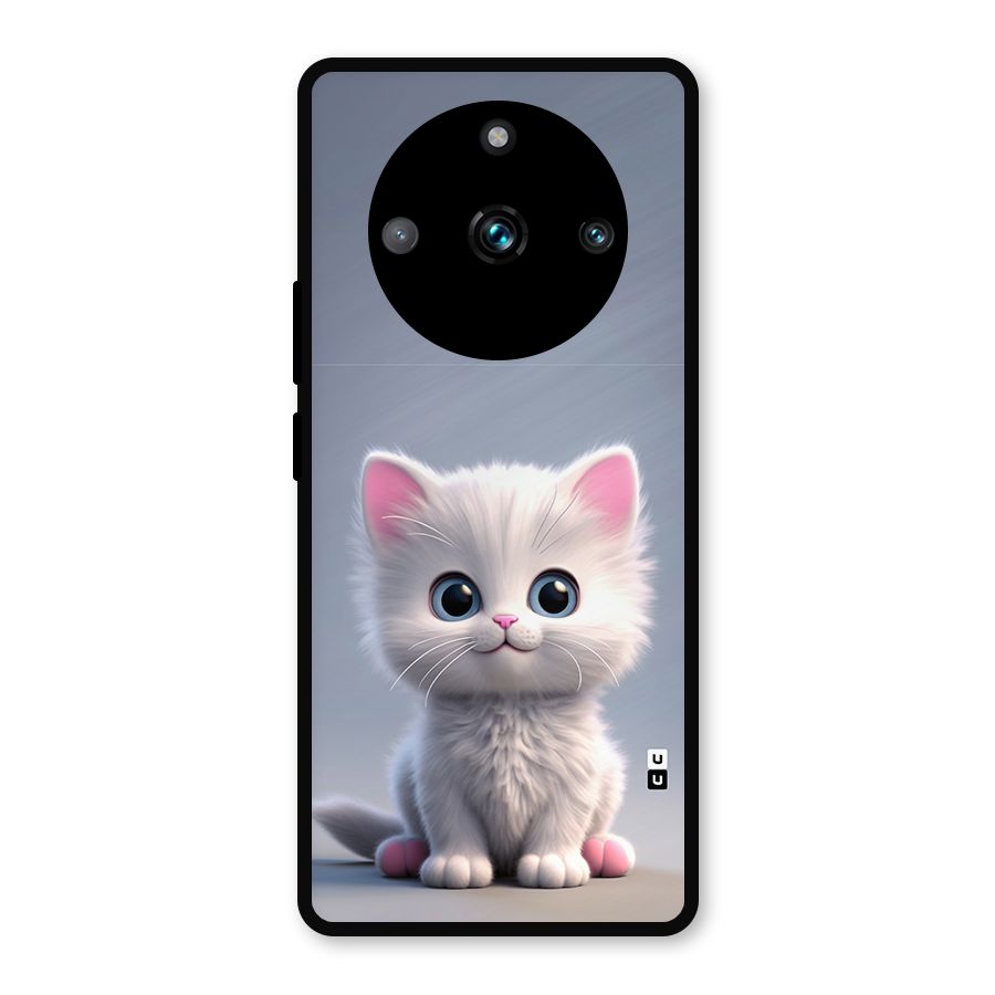 Cute Kitten Sitting Metal Back Case for Realme 11 Pro Plus
