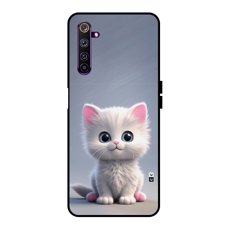 Cute Kitten Sitting Metal Back Case for Realme 6 Pro