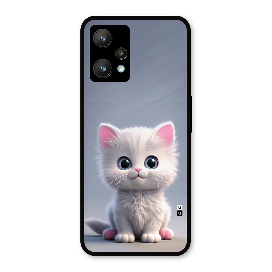 Cute Kitten Sitting Metal Back Case for Realme 9 Pro Plus 5G