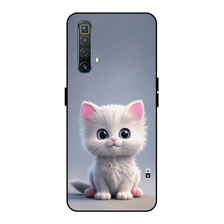 Cute Kitten Sitting Metal Back Case for Realme X3
