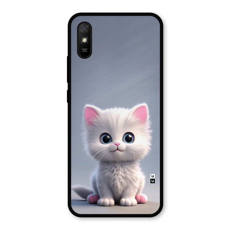 Cute Kitten Sitting Metal Back Case for Redmi 9i