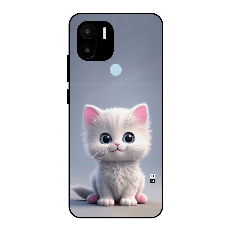 Cute Kitten Sitting Metal Back Case for Redmi A2 Plus