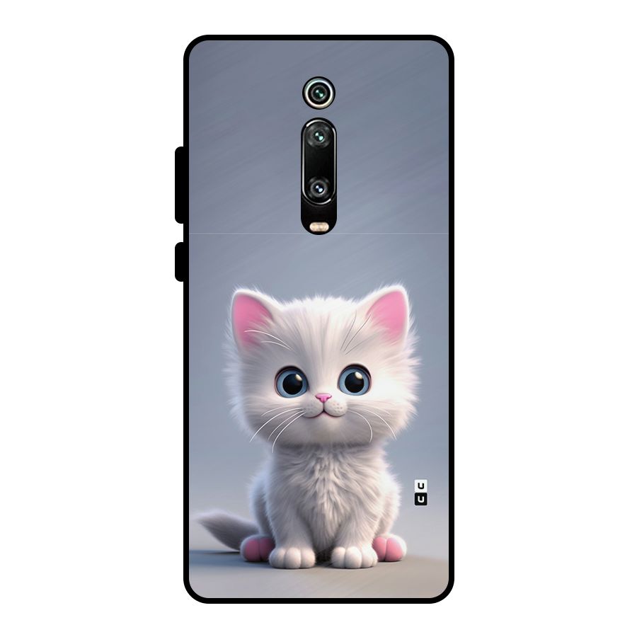 Cute Kitten Sitting Metal Back Case for Redmi K20