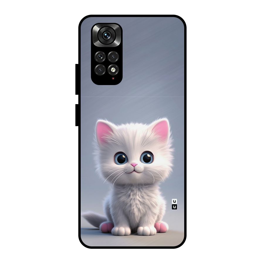 Cute Kitten Sitting Metal Back Case for Redmi Note 11 Pro
